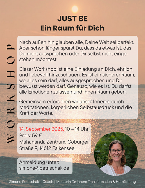 Flyer Just Be September 500